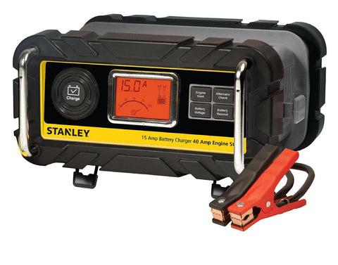 Stanley 15a Battery Charger With 40a Engine Start Bc15bs - open box