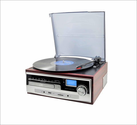 Techplay Odc26wd 3 Speed Turntable W- CD Player, Mp3, Am-fm Radi - NEW