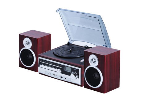 Techplay Odc28spk-wd Rb Retro Classic 3-speed Turntable With Cd - Refurbished