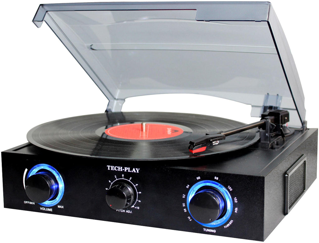 Techplay TCP2 BK, 3 Speed (33, 45, 78 Rpm)turntable With Pitch C - NEW