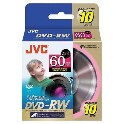 Jvc VDW28G10SP 8cm Rewritable Doublesided DVDrw For Camcorder 10